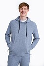 Textured cotton hoodie 1 | GREY | Audimas