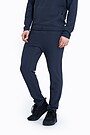 Textured cotton slim fit sweatpants 2 | BLUE | Audimas