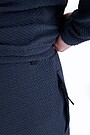 Textured cotton slim fit sweatpants 5 | BLUE | Audimas