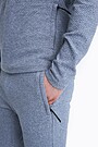 Textured cotton slim fit sweatpants 4 | GREY | Audimas