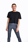 Oversized cropped t-shirt 1 | BLACK | Audimas