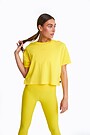 Oversized cropped t-shirt 1 | YELLOW | Audimas