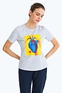 Stand with Ukraine – short sleeve T-shirt 1 | GREY/MELANGE | Audimas