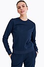 Organic cotton crewneck sweatshirt 1 | BLUE | Audimas
