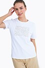 Organic cotton printed t-shirt 1 | WHITE | Audimas