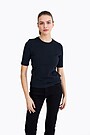 Ribbed fitted t-shirt 1 | BLACK | Audimas