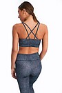 Light support printed sports bra 2 | BLACK | Audimas