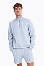 Pique half zip sweatshirt 1 | GREY/MELANGE | Audimas