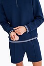 Pique half zip sweatshirt 4 | BLUE | Audimas