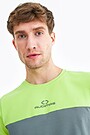 Regular fit colour block t-shirt 3 | GREEN/ KHAKI / LIME GREEN | Audimas