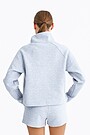 Cotton pique half zip sweatshirt 2 | GREY/MELANGE | Audimas