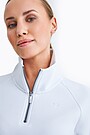 Cotton pique half zip sweatshirt 3 | WHITE | Audimas