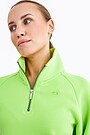Cotton pique half zip sweatshirt 3 | GREEN/ KHAKI / LIME GREEN | Audimas