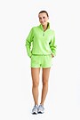 Cotton pique half zip sweatshirt 4 | GREEN/ KHAKI / LIME GREEN | Audimas