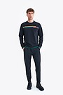 Stretch tapered fit sweatpants with cotton inside 1 | BLACK | Audimas
