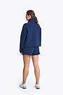 Cotton pique half zip sweatshirt 2 | BLUE | Audimas
