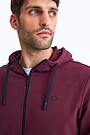 Organic cotton French terry full-zip hoodie 3 | BURGUND | Audimas