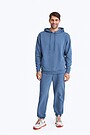 Organic cotton French terry sweatpants 1 | BLUE | Audimas