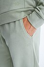 Organic cotton French terry sweatpants 4 | GREEN/ KHAKI / LIME GREEN | Audimas