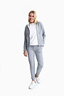 Organic cotton fitted sweatpants 1 | GREY/MELANGE | Audimas