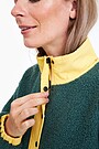 Warm fleece zip-through hoodie 4 | GREEN/ KHAKI / LIME GREEN | Audimas