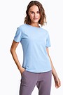 Stretch cotton top 1 | BLUE | Audimas