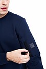 Organic cotton crewneck sweatshirt 3 | NAVY BLAZER | Audimas
