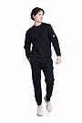 Organic cotton slim fit sweatpants 1 | BLACK | Audimas