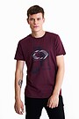 Stretch cotton t-shirt with print 1 | BORDO | Audimas