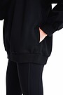 Organic cotton fleece sweatshirt 4 | BLACK | Audimas