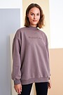 Organic cotton crewneck 1 | BROWN | Audimas