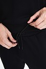 Cotton terry sweatpants 4 | BLACK | Audimas