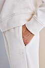 Organic cotton fleece sweatpants 4 | Cream | Audimas