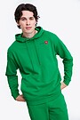 Organic cotton French terry hoodie 1 | GREEN | Audimas