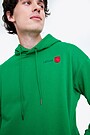 Organic cotton French terry hoodie 3 | GREEN | Audimas