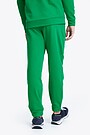 Organic cotton French terry sweatpants 3 | GREEN | Audimas