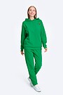 Oversized terry hoodie 5 | GREEN | Audimas