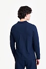 Organic cotton long sleeve pique polo shirt 2 | BLUE | Audimas
