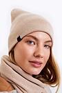 Knitted merino wool hat 2 | BROWN | Audimas