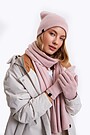 Knitted merino wool gloves 1 | PINK | Audimas