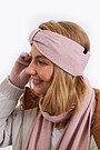 Knitted merino wool headband 2 | PINK | Audimas