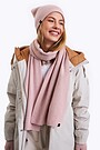 Knitted merino wool scarf with cashmere 1 | PINK | Audimas
