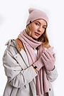 Knitted merino wool scarf with cashmere 3 | PINK | Audimas