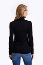 Merino wool long sleeve roll-neck top 2 | BLACK | Audimas