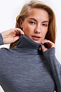 Merino wool long sleeve roll-neck top 2 | GREY/MELANGE | Audimas