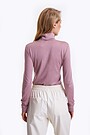 Merino wool roll neck long sleeve top 2 | PINK | Audimas