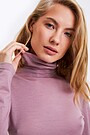 Merino wool roll neck long sleeve top 4 | PINK | Audimas