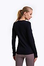 Fine merino wool long sleeve top 2 | BLACK | Audimas