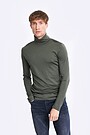Merino wool roll-neck top 1 | GREEN/ KHAKI / LIME GREEN | Audimas