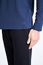 Cotton long sleeve t-shirt 3 | dark blue | Audimas